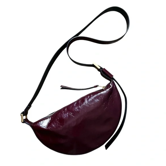 All Saints Burgundy Crossbody Bag - Picture 3 of 8